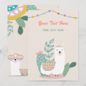 Llama Elke uitnodiging tot evenement (Voorkant / Achterkant)