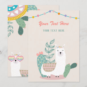 Llama Elke uitnodiging tot evenement