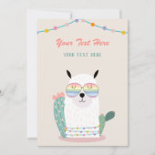 Llama Elke uitnodiging tot evenement (Voorkant)