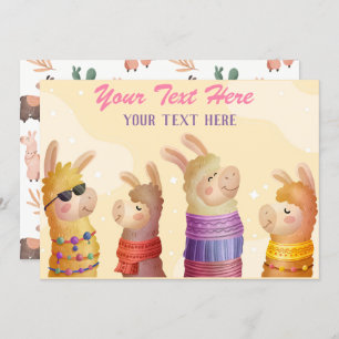 Llama Elke uitnodiging tot evenement