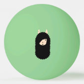 Llama Emoji Gothic Pingpongbal (Achterkant)
