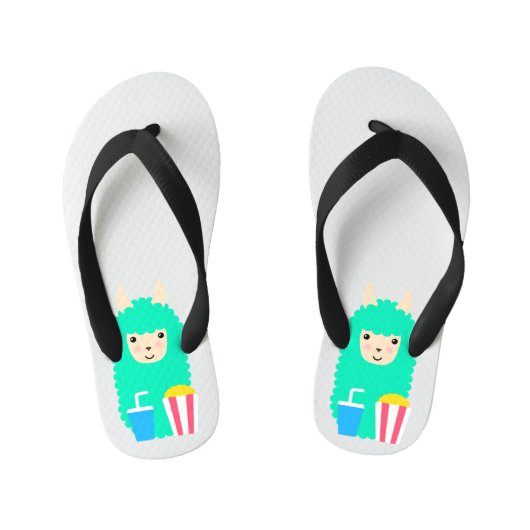 Llama Emoji Movie Lover Kinder Teenslippers (Voetbed)