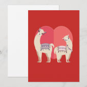 Llama en Alpaca met liefde Feestdagenkaart (Voorkant / Achterkant)