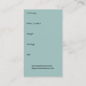 Llama en Alpaca Yarn twee met zijdes Visitekaartje (Achterkant)