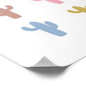 Llama en Cacti Nursery Room Poster (Hoek)