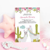 Llama en Cactus Fiesta Baby shower Kaart