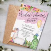 Llama en Cactus Vrijgezellenfeest Fiesta Invitatio Kaart