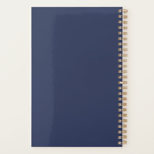 Llama en Cactus Waterverf Blue op persoonlijke tit Planner (Achterkant)