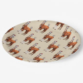 LLAMA EN FEATHERS PAPIEREN BORDJE (Gekanteld)