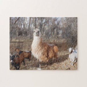 Llama en geiten legpuzzel