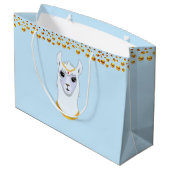 Llama en Gouden Stippen Groot Cadeauzakje (Achterkant Gekanteld)