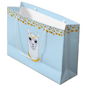 Llama en Gouden Stippen Groot Cadeauzakje (Voorkant Gekanteld)