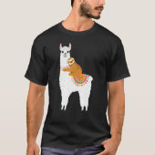 Llama en slaapstand, pyjama's slaapkleding nightgo t-shirt (Voorkant)