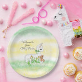 Llama en Teddy Bear Thmed Baby shower Papieren Bordje (Feest)