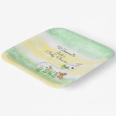 Llama en Teddy Bear Thmed Baby shower Papieren Bordje (Gebogen)