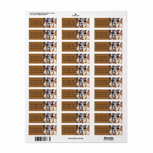 Llama Etiket (Full Sheet)