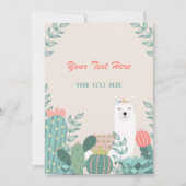 Llama Evenement Invitatie Kaart (Voorkant)