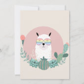 Llama Evenement Invitatie Kaart (Achterkant)