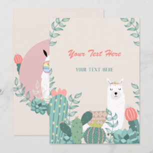 Llama Evenement Invitatie Kaart