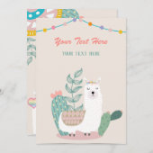 Llama Evenement Uitnodiging (Voorkant / Achterkant)