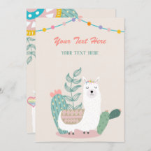 Llama Evenement Uitnodiging