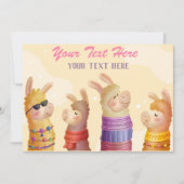 Llama Evenement Uitnodiging (Voorkant)