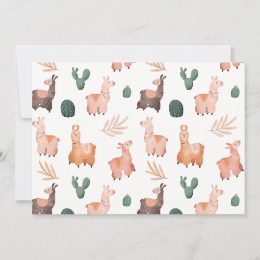 Llama Evenement Uitnodiging (Achterkant)