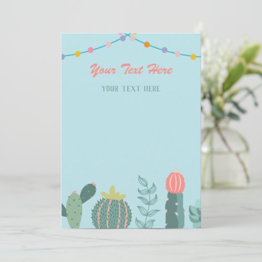 Llama Evenementen Uitnodiging (Staand voorkant)