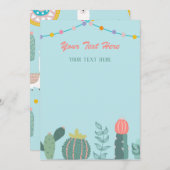 Llama Evenementen Uitnodiging (Voorkant / Achterkant)