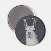 Llama Face Animal Art Personalized Magneet (Voorkant / Achterkant)
