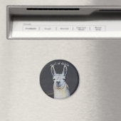 Llama Face Animal Art Personalized Magneet (Insitu (Vaatwasser))