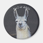 Llama Face Animal Art Personalized Magneet (Voorkant)