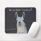 Llama Face Art Humoureus Muismat (Met muis)