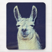 Llama Face Digital Pencil Art Muismat (Voorkant)