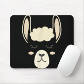 Llama Face Grappige Halloween Kostuum Alpaca's Muismat (Met muis)