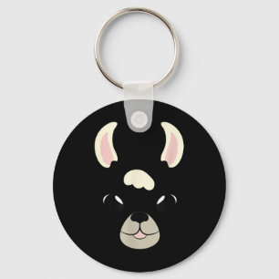 Llama Face Halloween kostuum Alpaca liefhebbers Sleutelhanger