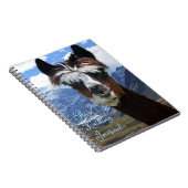 Llama Face Mountains Personalized Knitting Journal Notitieboek (Rechterzijde)