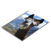 Llama Face Mountains Personalized Knitting Journal Notitieboek (Linkerzijde)