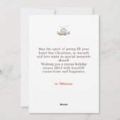 Llama Familie van 4 Kerst Vakantie Kaart (Achterkant)