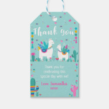 Llama Favor Tags - Fiesta Favor Tag