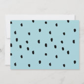 Llama Feather Turquoise Oh Baby Boy Shower Kaart (Achterkant)