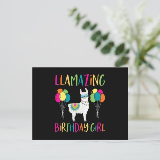 Llama Feest Alpaca Briefkaart (Staand voorkant)