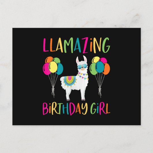 Llama Feest Alpaca Briefkaart (Voorkant)