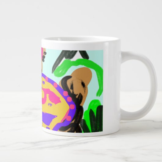 Llama feest plezier vreugde grote koffiekop (Rechts)