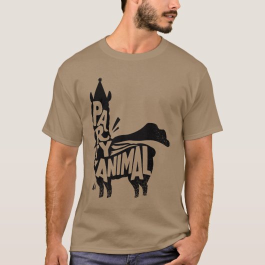 Llama Feestbeest vintage T-shirt (Voorkant)