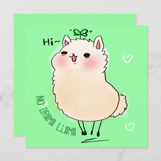 Llama Feestdagenkaart (Voorkant / Achterkant)