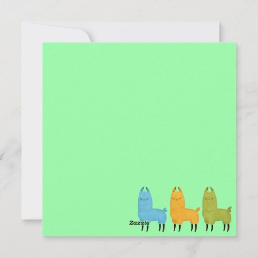 Llama Feestdagenkaart (Achterkant)