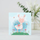 Llama Feestdagenkaart (Staand voorkant)