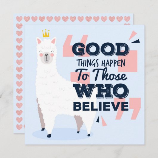 Llama Feestdagenkaart (Voorkant / Achterkant)