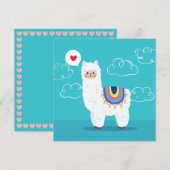 Llama Feestdagenkaart (Voorkant / Achterkant)